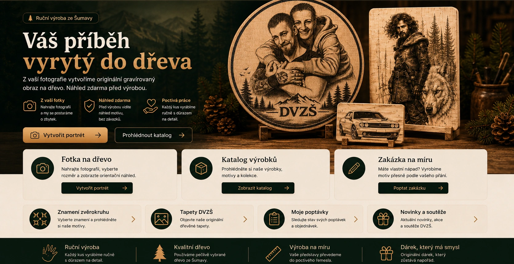 DVZŠ – Váš příběh vyrytý do dřeva